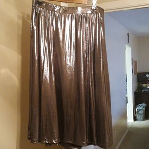 Silver torrid midi skirt